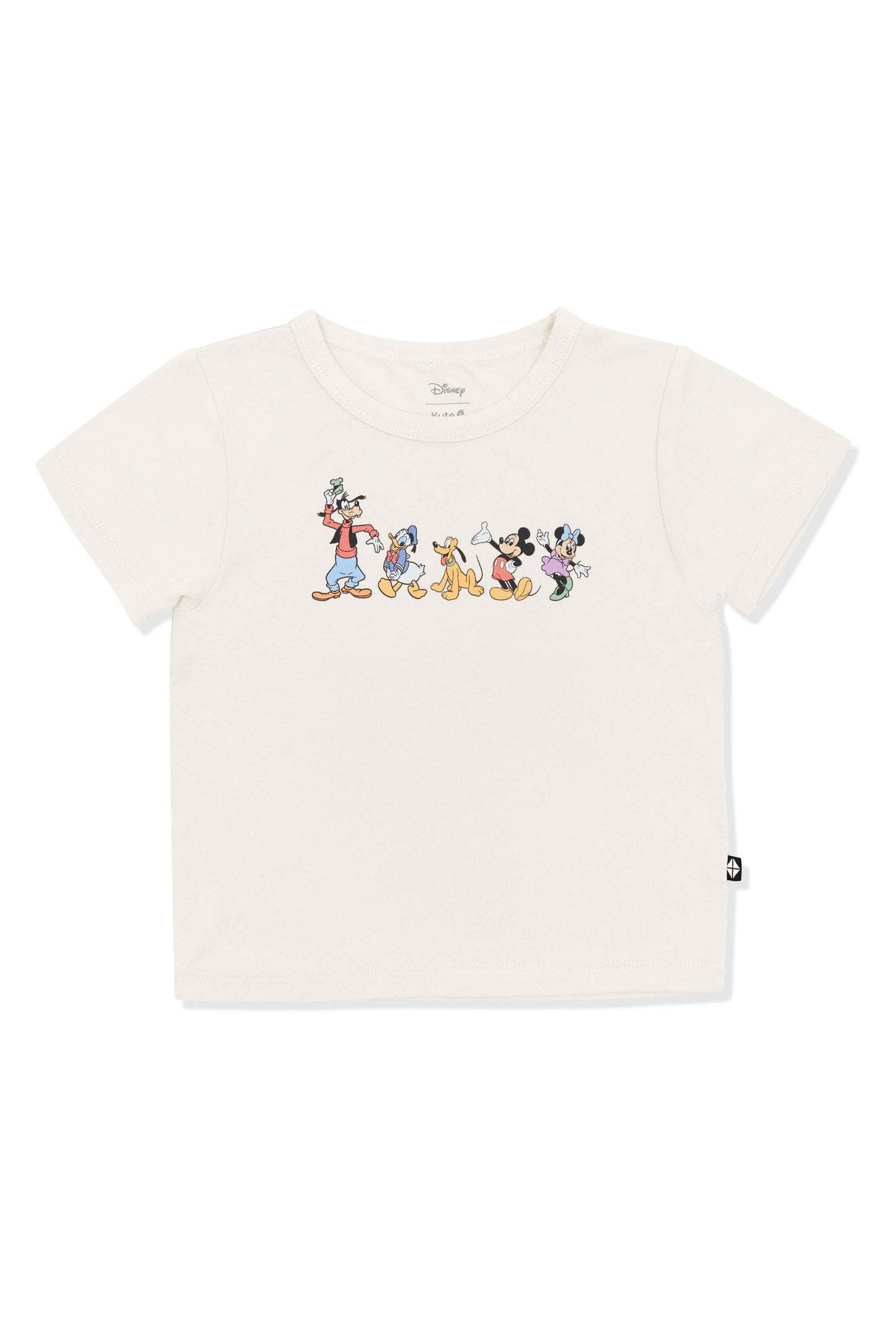 Toddler Basic Tee in Mickey and Friends on Ecru