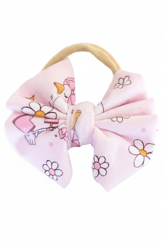 Silly Goose Knit Bow Headband | Pink